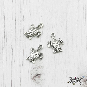 tibeti ezüst teknősbéka medál