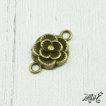 osszekoto-medal-virag-antikbronz