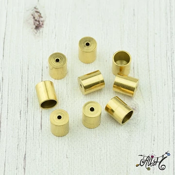 antik arany orvosi fém végzáró, kupak 7x6mm