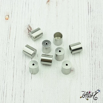 nemesacél, orvosi fém végzáró, kupak 8x7mm