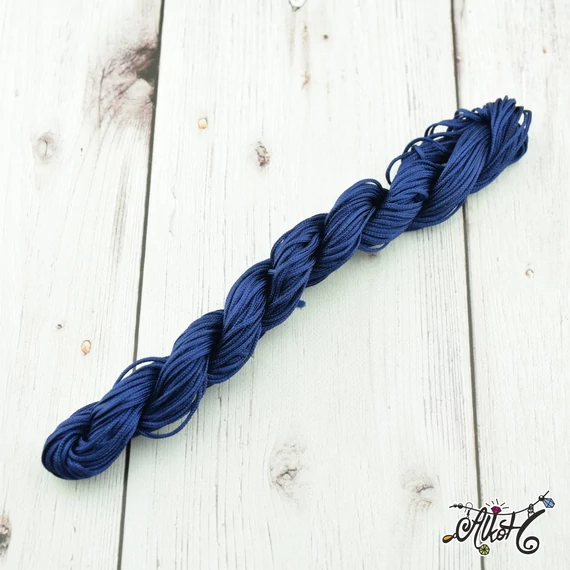 sötétkék 1mm-es zsinór