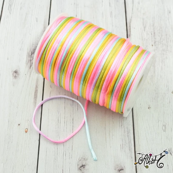 színátmenetes 2 mm-es szatén zsinór