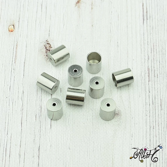 nemesacél, orvosi fém végzáró, kupak 8x7mm