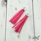 Velúr hatású bojt; hosszú (7,5cm) - pink